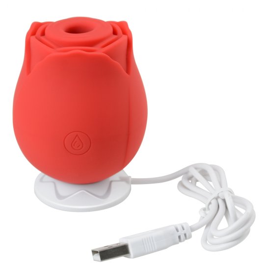 10 Speeds Rose Clitoral Sucking Vibrator Waterproof Clit Sucker Nipple G-spot Stimulator Sex Toys for Women, Red