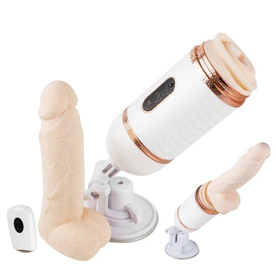 Multi-speed automatic thrust dildo penis vibrator masturbating female
