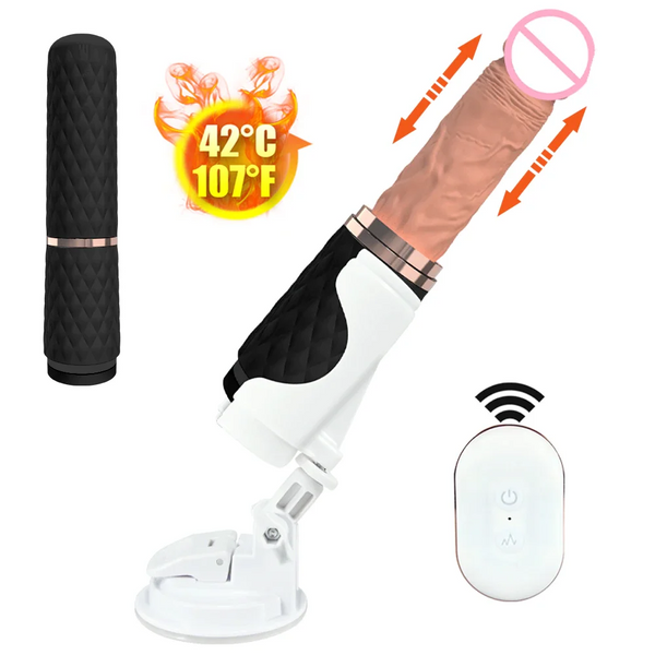 Automatic Heating Dildo Vibrator Sex Toys G-Spot Retractable Dildo For Women Rotating Penis Remote Control Sex Machine
