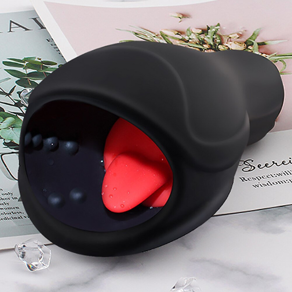 Male Vibrator 6 Modes Tongue Licking Glans Massager Endurance Traninig Adult Sex Toys for Men Masturbator Penis Head Stimulator