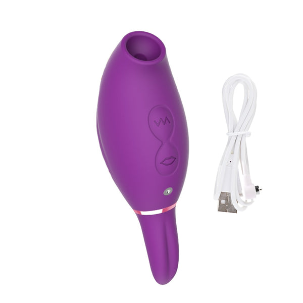 Silicone Oral Sucking Vibrator Tongue Licking 10 Vibrating Sex Toys for Women Nipple Clitoral Stimulator