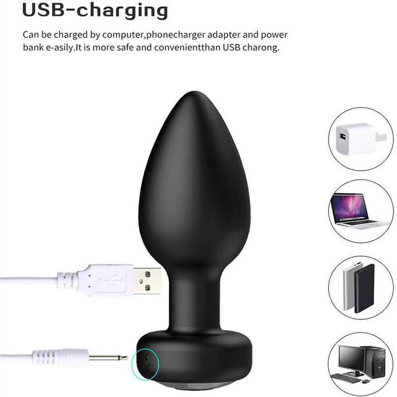 2pcs Anal Plug Vibrator Wireless Prostate Butt Plug Portable Gay Sex Toys