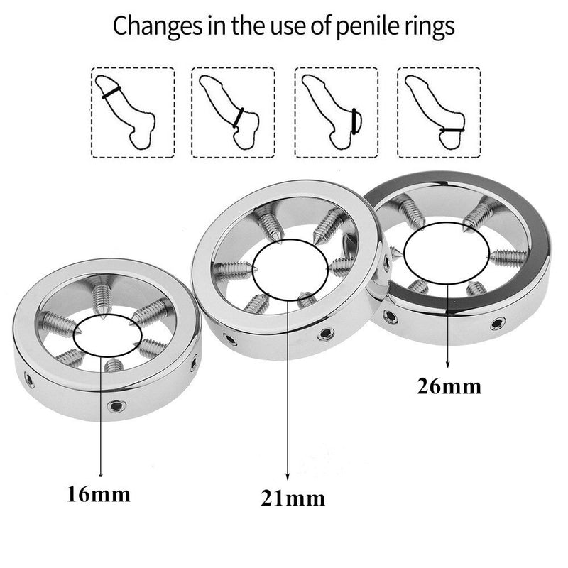 Male Penis Ring with 6 Balls Penis Exerciser Cock Ring