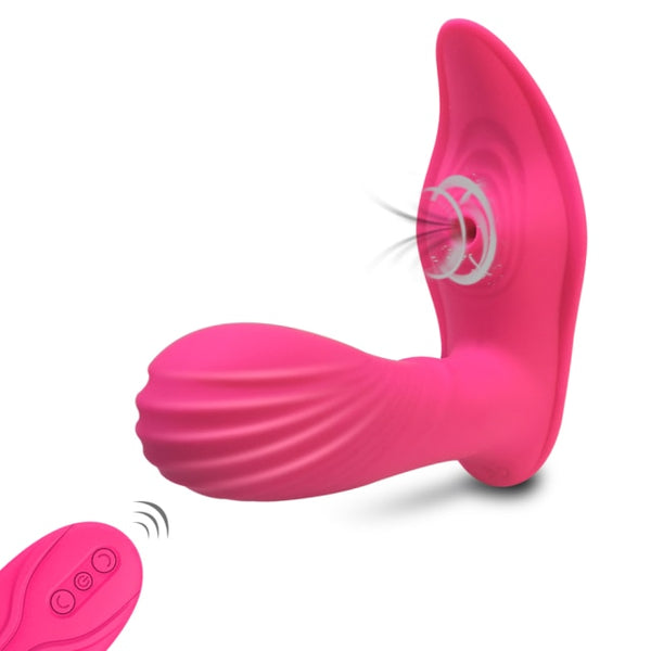 Female G-spot Clitoral Suction Cup Stimulator Heatable Wearable Vibrator