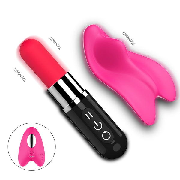 Clitoris Stimulator 2 In 1 Wireless Panty Vibrator Remote Control Lipstick