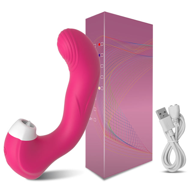 3 in 1 Clitoral Vagina Sucking Licking Vibrator Female G Spot Vibrating