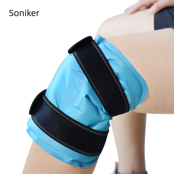 Soniker Therapeutic cold therapy packs Gel Ice Hot Cold Therapy Wrap for Knee Pain Relief - Reusable Compression Brace Ideal for Arthritis, Tendonitis, and Athletic Injuries - Osteoarthritis Support with 1pc Ice Pack