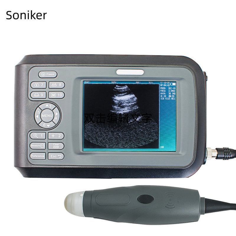 Soniker Ultrasound apparatus for veterinary use Portable Ultrasound Scanner: Handheld, WristScan, Sector Probe for Pregnancy Check on Farm Animals - Digital Imaging at Your Fingertips