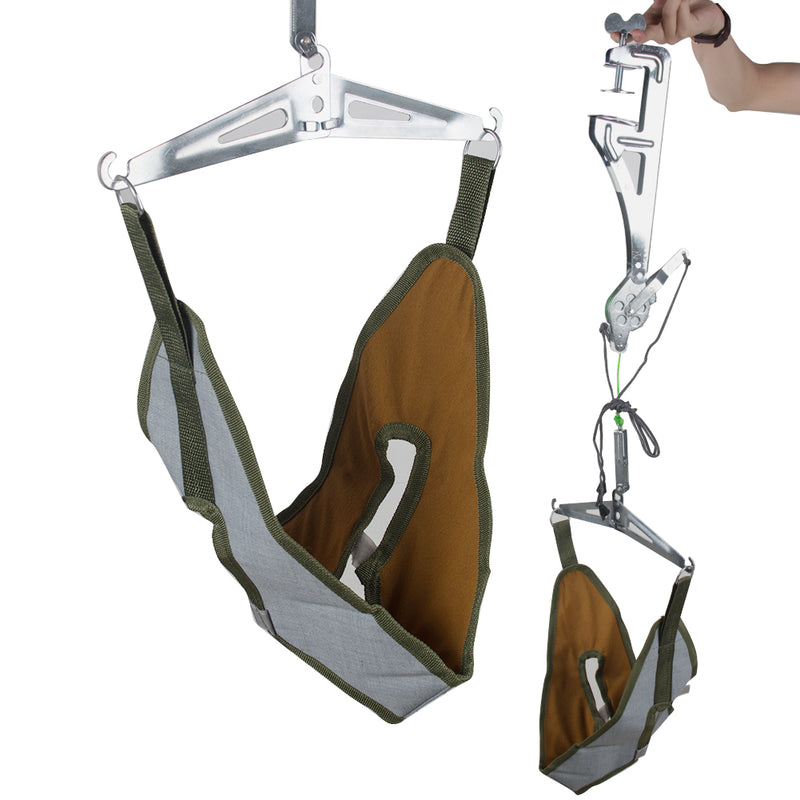 Soniker Traction apparatus for medical purposes Cervical Traction Set for Neck and Shoulder Pain Relief - Over Door Device with Universal Size Traction Belt - Head Brace for Home Therapy