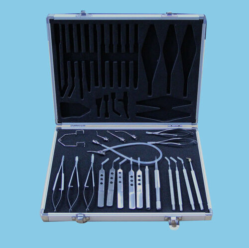 Soniker Surgical instruments and apparatus Eyes Surgical Tool Set for Precise Cataract Intraocular Lens Implantation Surgery - 21pcs of High-Quality Stainless Steel Instruments with CE Certification - Amazon's Newest Surgical Tool Kit