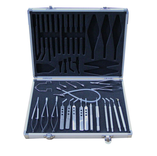 Soniker Surgical instruments and apparatus Eyes Surgical Tool Set for Precise Cataract Intraocular Lens Implantation Surgery - 21pcs of High-Quality Stainless Steel Instruments with CE Certification - Amazon's Newest Surgical Tool Kit