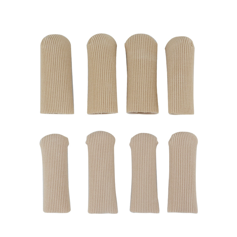 Soniker Toe separators for orthopaedic purposes Protect Your Toes from Blisters and Corns with 8pcs Toe Finger Sleeve Tubes Caps - Gel Lined for Comfort, Medium+Large Sizes Available
