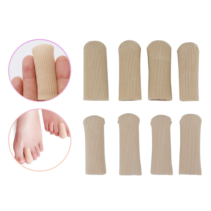 Soniker Toe separators for orthopaedic purposes Protect Your Toes from Blisters and Corns with 8pcs Toe Finger Sleeve Tubes Caps - Gel Lined for Comfort, Medium+Large Sizes Available
