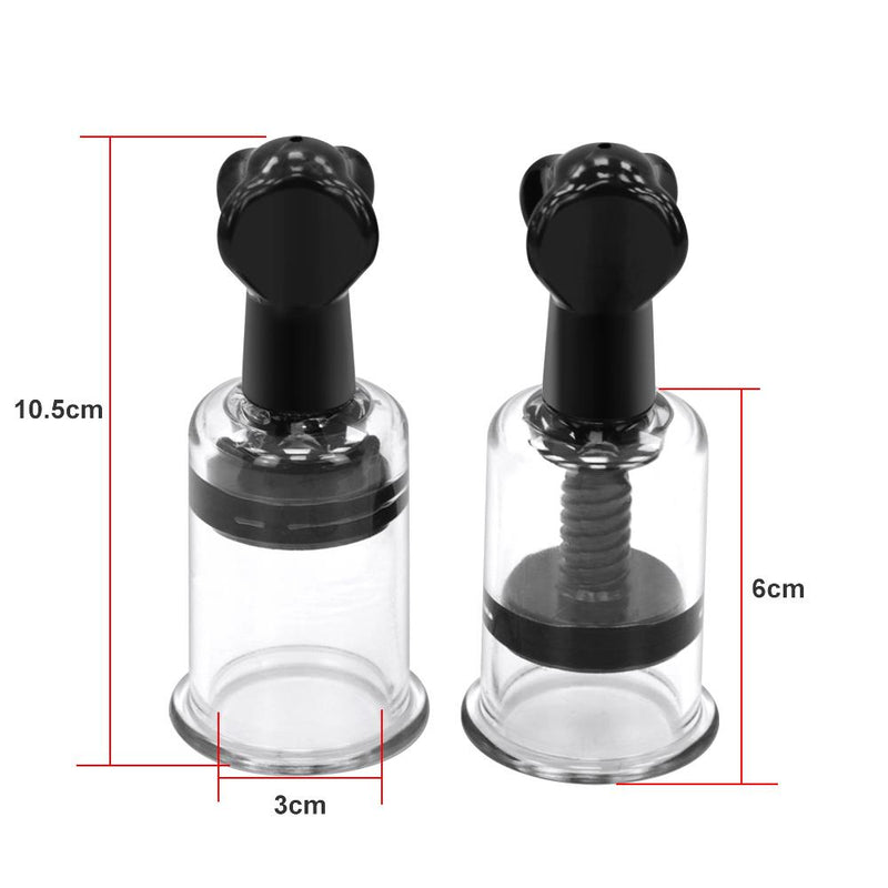 Experience Unmatched Breast Enhancement with our Vibrating Breast Nipple Sucker Massage Clip Vacuum Pump - 1 Pair - Perfect for Sexual Pleasure and Enlargement