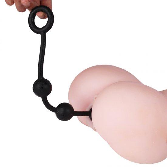 (Only for USA) Silicone large anal bead butt plug sex toy for men and women