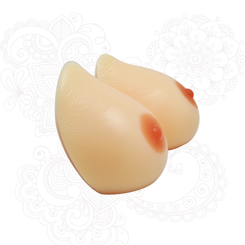 1 Pair High Quality Silicone False Breast Boobs Forms Transvestites Enhancer F Cup