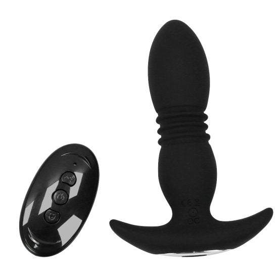 (Only for USA) Men Telescopic Silicon Anal Butt Vibrator Prostate Dildo