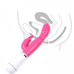 Waterproof multi-speed vibrator double G point massager