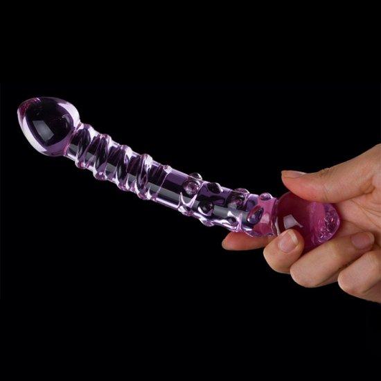 Glass Dildo Crystal Penis Anal Butt Plug Vaginal G Spot Massager Sex Toys