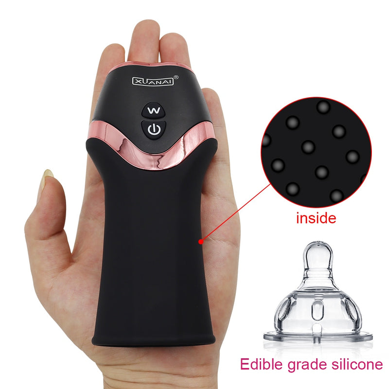 Penis Pump Vibrator 12 Speed Male Masturbator Penis Delay Trainer Adult Automatic Glans