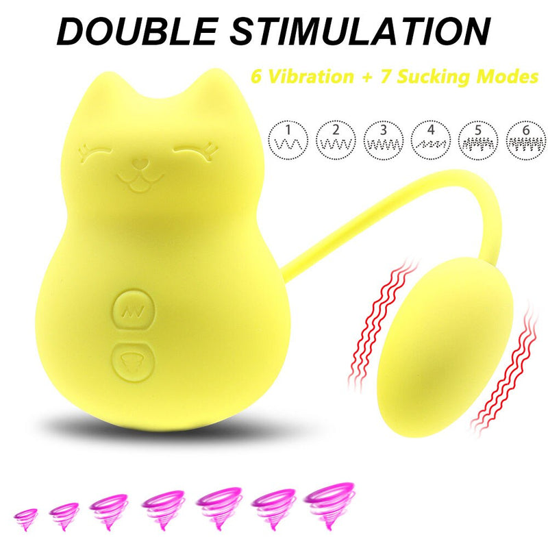 Clitoral Sucking Vibrator with Vibrating Butt Plug Clit Sucker G spot Stimulator