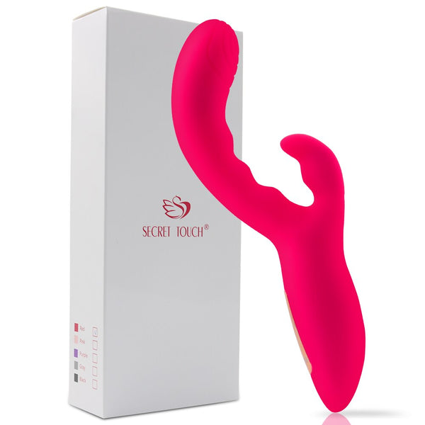 Silicone Clitoris Vibrator for Stimulating G-spot 16 Modes Dildo Rabbit Vibrators Waterproof Vibrating