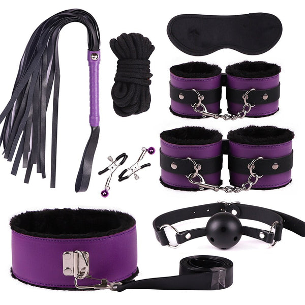 SM Bondage Restraint Women Sex Toy for Adult Noylon Handcuffs Clit Stimulator