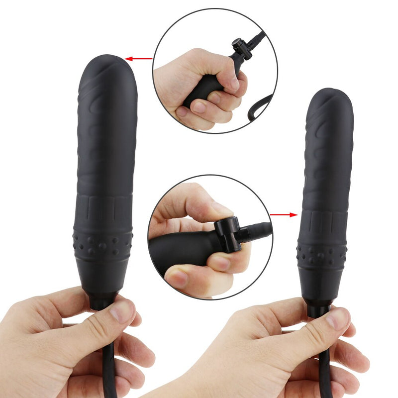 Super Large Inflatable Big Butt Plug Pump Anal Dilator Massager Expandable No Vibrator Anal Balls