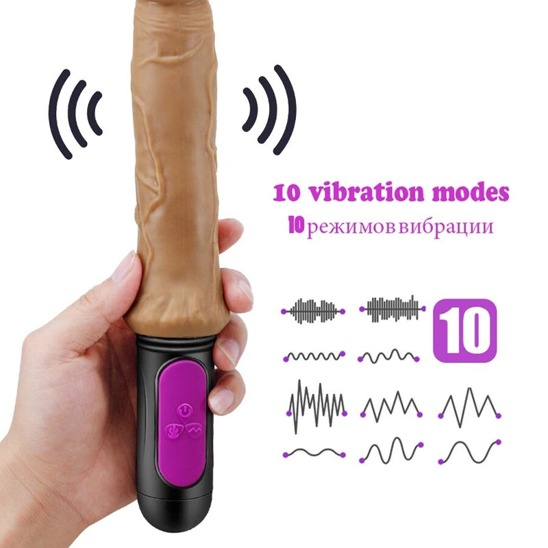 Heating Realistic Dildo Vibrator for Woman 10 speed bend Soft huge dildo