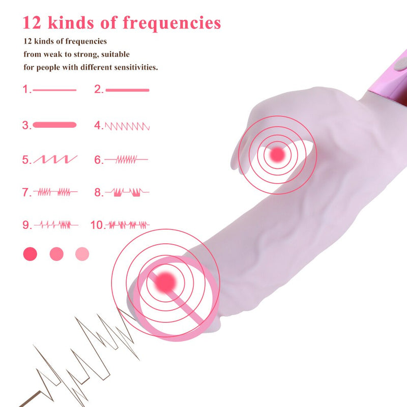 Dildo Rabbit Vibrator for G Spot Clitoris Stimulation Waterproof Bunny Vibrator Personal Sex Toy
