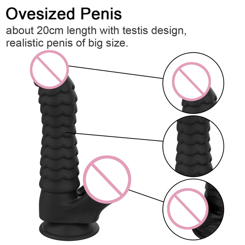 Realisitic Penis Female Masturbator Sex Toys for Women With Suction Cup