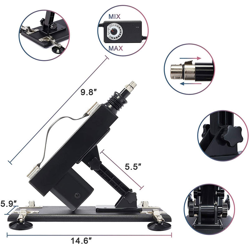 Sex Machine for Women Retractable Mute Machine Pumping Gun with Vagina/Blowjob/Anal  Masturbation Cup