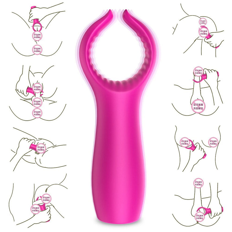 9 Modes Clitoris Stimulator Locking Delay Ring Penis Massager vibrating penis ring