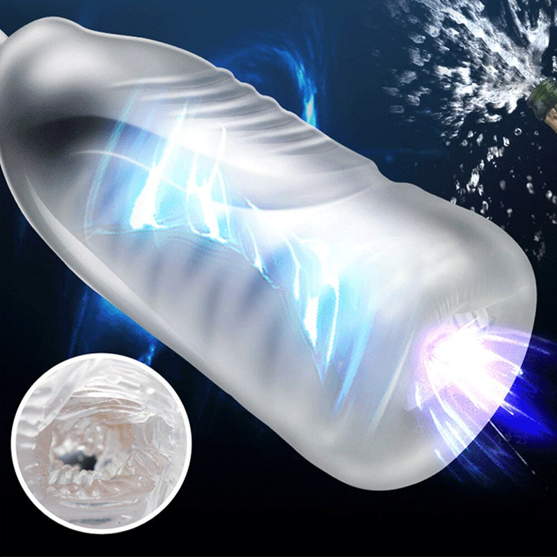 Sucking Male Masturbator Vibrator Vagina Automatic Masturbation Suction Cup Simulator Oral Pussy Blowjob
