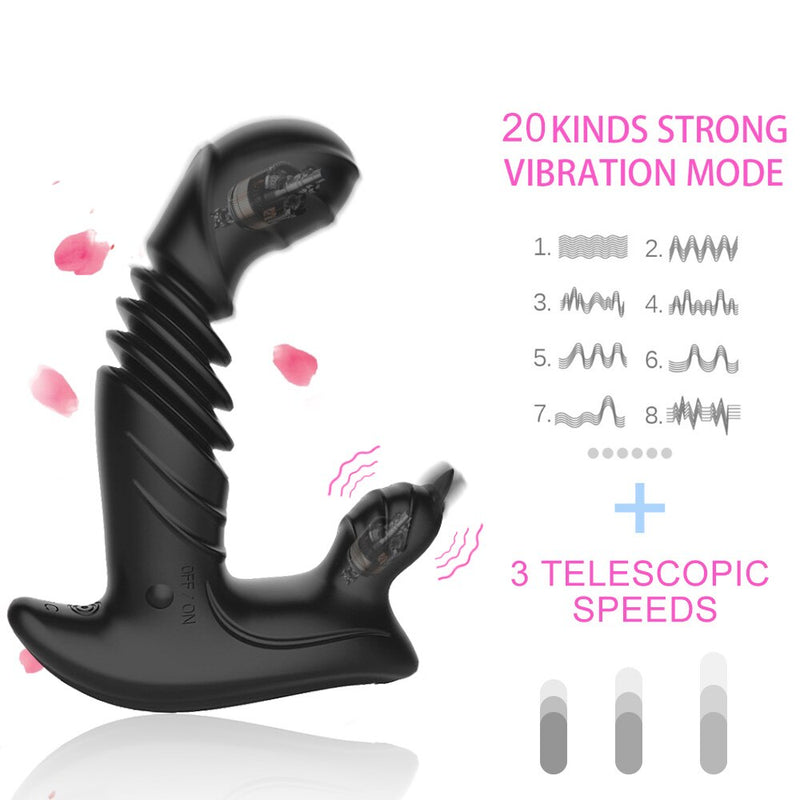 Remote Control Automatic Telescopic Male Prostate Massage Vibrator