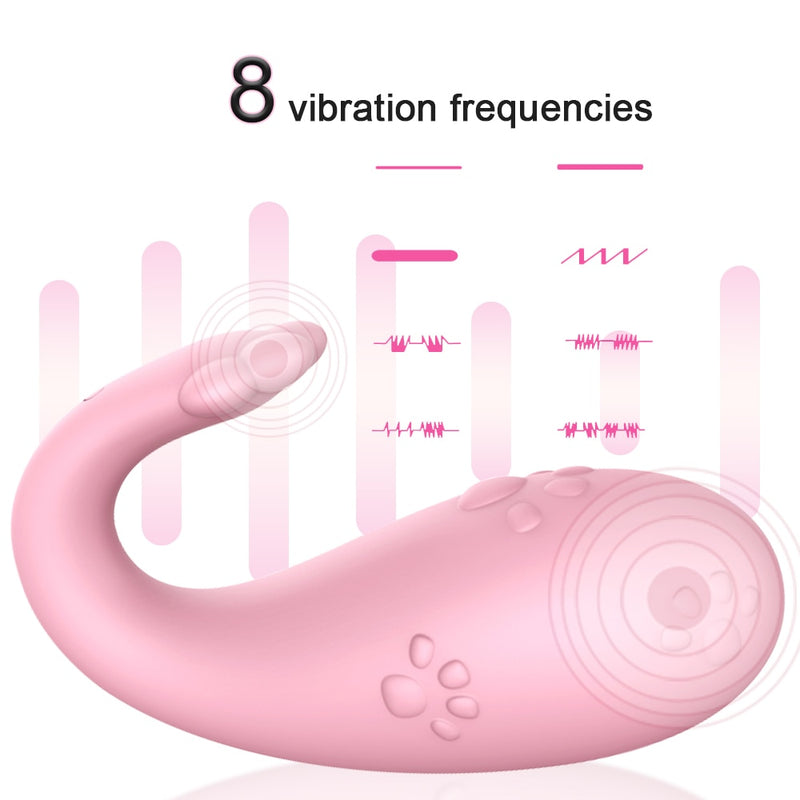 APP Bluetooth Vibrator 8 Speeds Wireless Control G-spot Vibrating Egg Dildo
