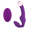 Strapless Strap on Realistic Dildo Vibrator Massager Lesbian Double Side Massager