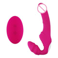 Strapless Strap on Realistic Dildo Vibrator Massager Lesbian Double Side Massager