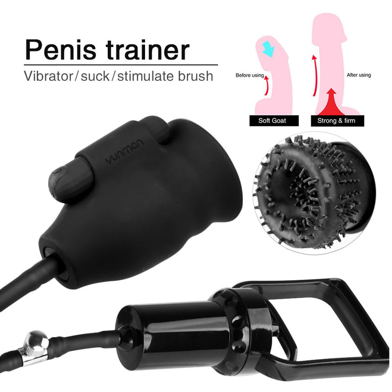 Men Penis pump Vibrator Sex Toy For Adult Blowjob Glans Vibrator