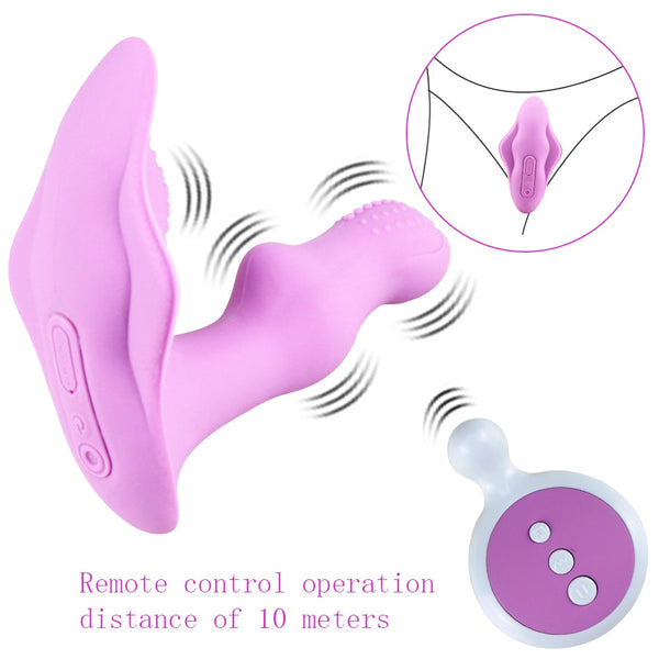 Wearable Butterfly Dildo Vibrator Panties Sex Toys for Women Remote Control Female Masturbator Pussy Clitoris Stimulator