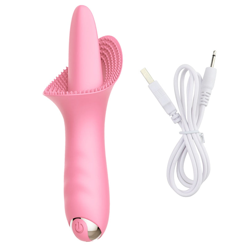 Tongue Licking G Spot Clitoral Vibrator Clit Tickler Sex Toy for Women 10 Pattern Vibrating Vaginal Massage
