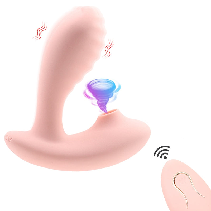 Clitoral Sucking Vibrator Vagina G Spot Vibrating Dildo Remote Control 10 Suction Clit Sucker