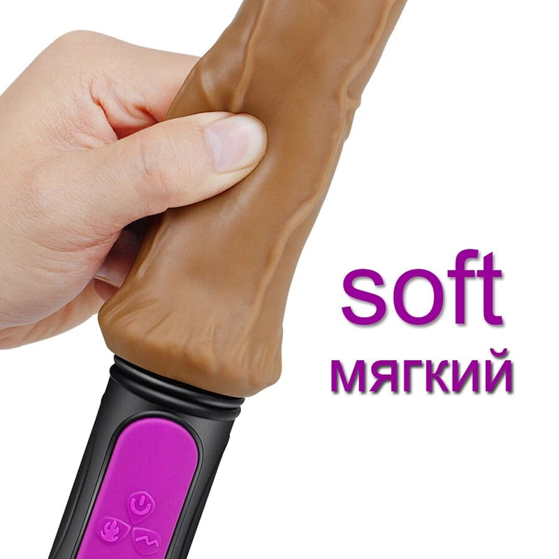 Heating Realistic Dildo Vibrator for Woman 10 speed bend Soft huge dildo