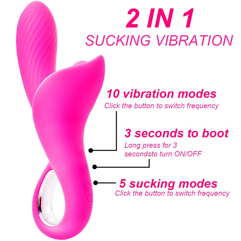 Clitoral Sucking G-spot Rabbit Vibrator Vaginal Anal Clit Massager 10 Vibrating Dildo