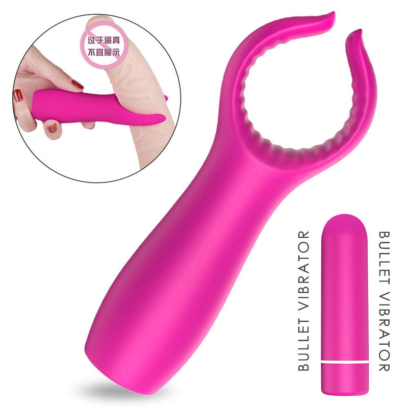 9 Modes Clitoris Stimulator Locking Delay Ring Penis Massager vibrating penis ring