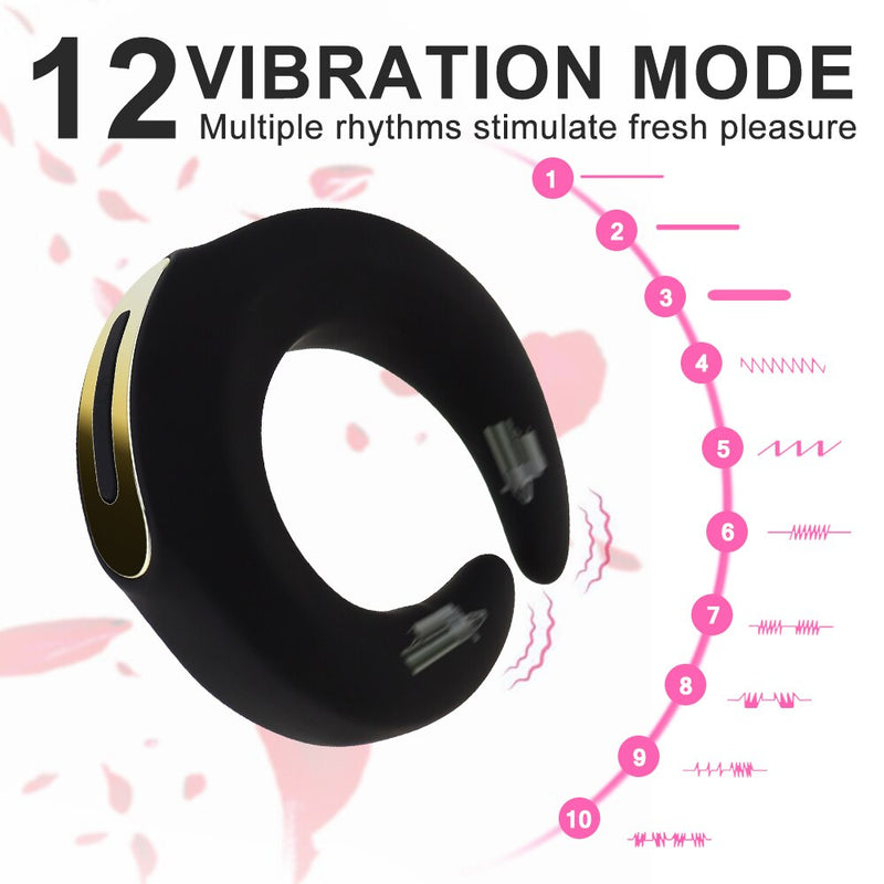 Cock Ring Vibrator with Remote Controller 12 Speeds Penis Ring Massager Clitoral Stimulation
