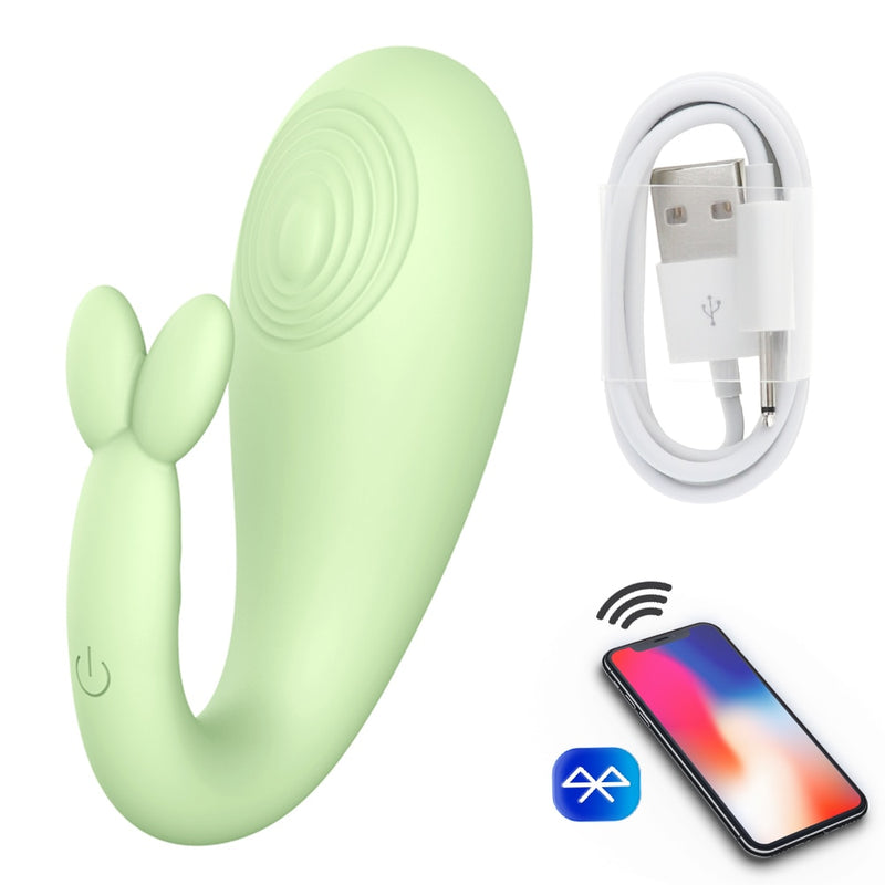 APP Bluetooth Vibrator 8 Speeds Wireless Control G-spot Vibrating Egg Dildo