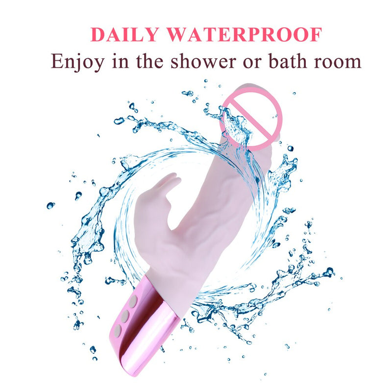Dildo Rabbit Vibrator for G Spot Clitoris Stimulation Waterproof Bunny Vibrator Personal Sex Toy