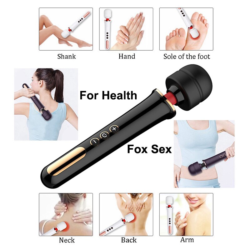 Clit AV Vibrator For Woman Huge  Magic Wand Personal Body Massage rechargeable vibrators mystic wand