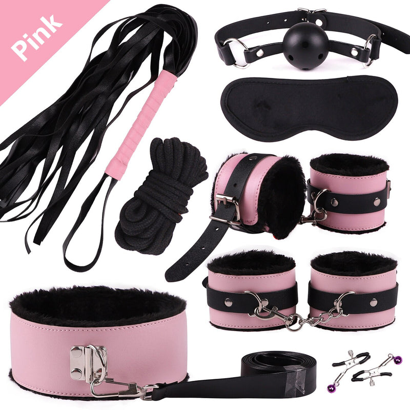 SM Bondage Restraint Women Sex Toy for Adult Noylon Handcuffs Clit Stimulator